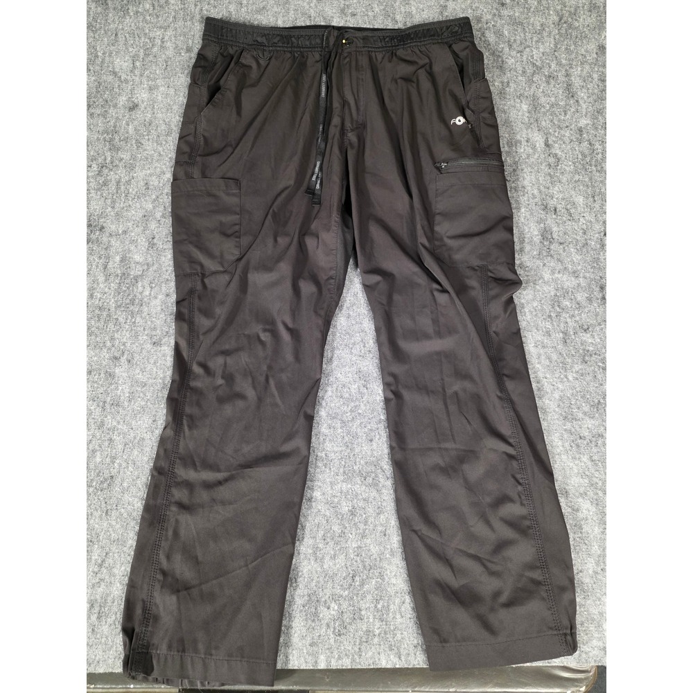 Carhartt Pants Mens XL Scrub Cargo Medical Force Stretch Drawstring Black